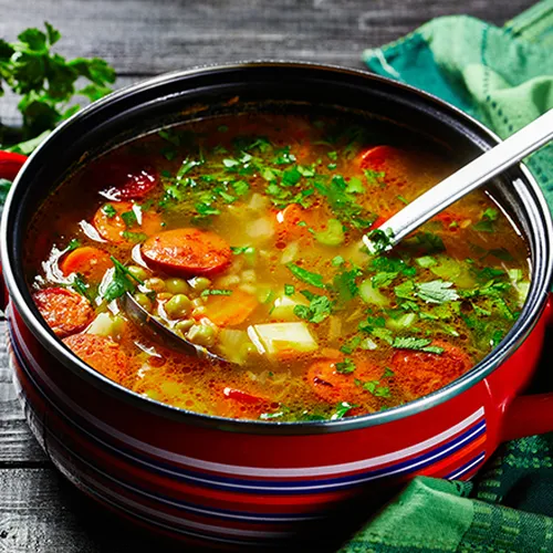 Weißkohl-Gemüsesuppe