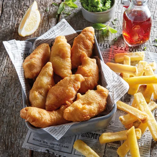Original Fish and Chips mit Minzsauce
