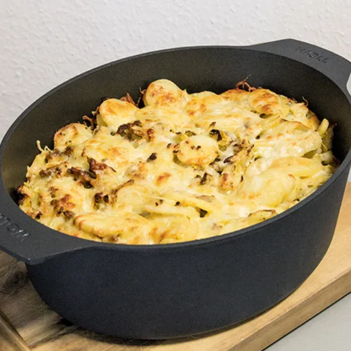 Wirsing Hackauflauf mit Kartoffelscheiben